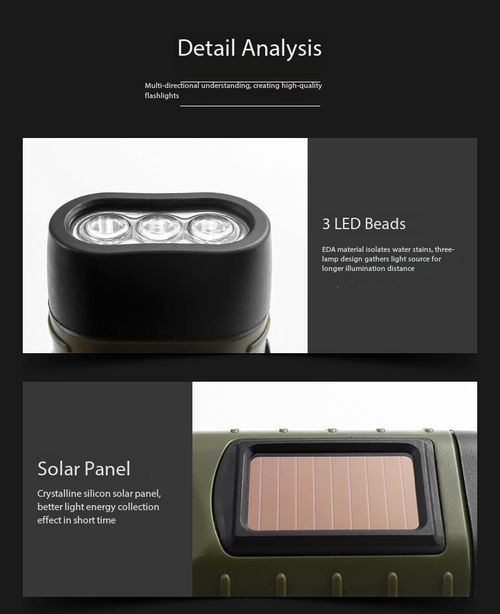 5-in-1 Solar Hand Crank Emergency Flashlight USB Power Bank LED Camping Light Kenya