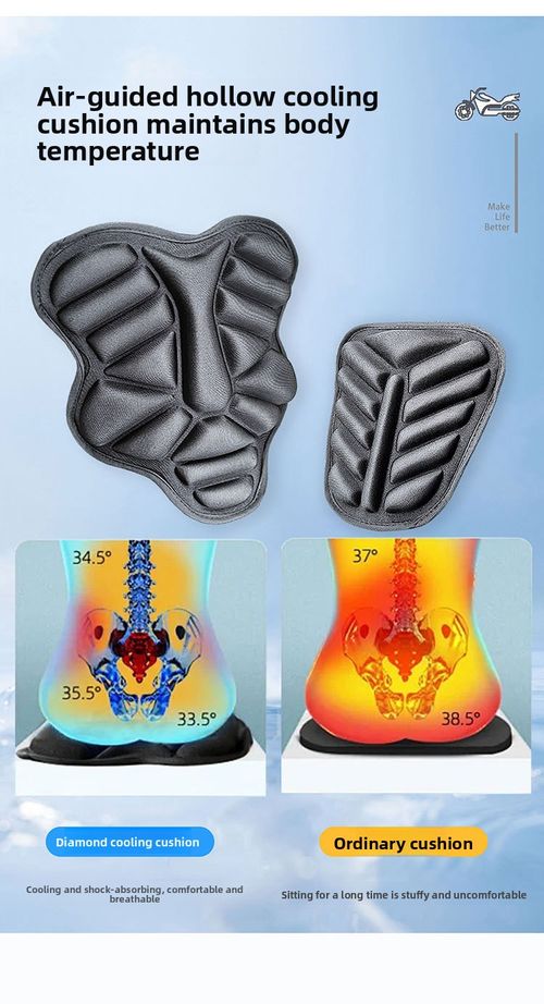 3D Shock-Absorbing Motorcycle Seat Cushion Breathable Heat-Resistant Cover for Long Rides Kenya