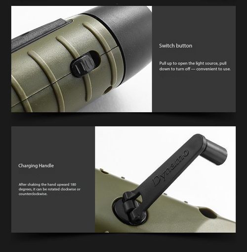 5-in-1 Solar Hand Crank Emergency Flashlight USB Power Bank LED Camping Light Kenya