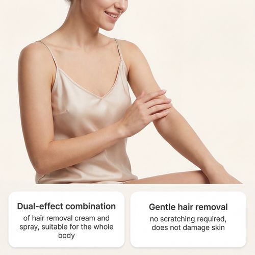 Bikini Pain-Free Hair Removal Cream for Sensitive Skin, Hypoallergenic Formula-Gentle & Fast-Acting Depilatory with Citrus Scent, Aloe & Hyaluronic Acid for Soothing Care, Suitable for Men & Women