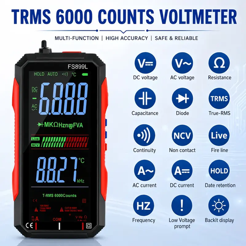 Rechargeable Digital Multimeter 4.8 Inch Large Screen Auto Range High Accuracy True RMS for Electricians Kenya