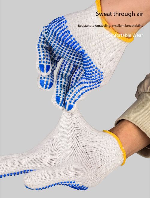 PVC Dotted Work Gloves 12 Pairs Only 2600 KES Cotton Safety Grip Gloves for Kenya Construction