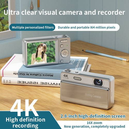 New M15 Digital Camera: Sliding-Cover CCD Camera – All-in-One Photo & Video Device – Ideal Student Keepsake or Gift