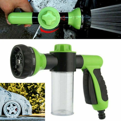 8-Pattern Garden Watering & Car Wash Spray Gun with Pre-mix Bottle