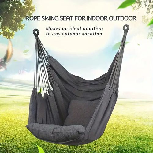 Hanging Hammock Chair Swing with 2 Free Pillows Indoor Outdoor Portable Seat for Adults Kids Kenya