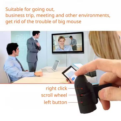 Creative 2.4G Wireless Finger Mouse – Mini Bluetooth Ring Mouse for PC, Smartphone, and Tablet (Hands-Free Lazy-Style)