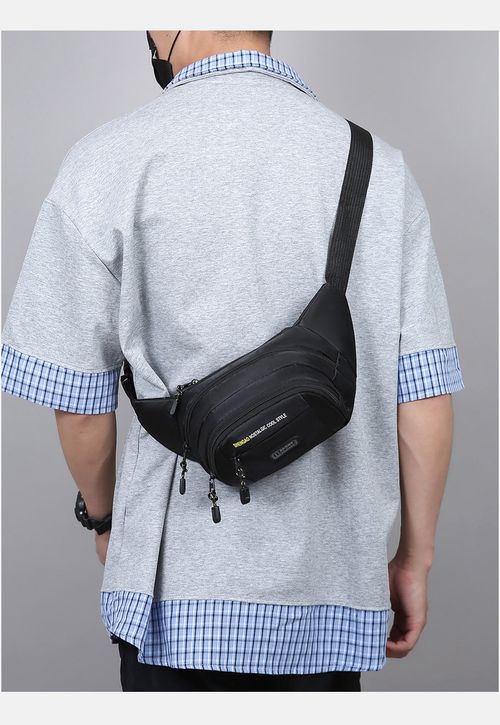 Unisex Water‑Resistant Multi‑Purpose Waist Bag, Adjustable Crossbody Chest Fanny Pack with Multiple Pockets
