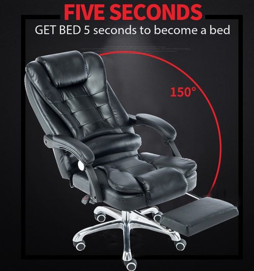 Ergonomic Leather Office Chair with Footrest 150° Reclining Massage Boss Chair for Home Kenya