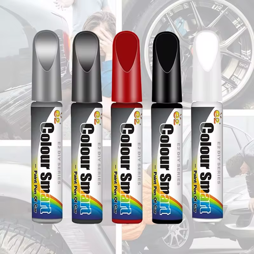 (Pack of 5) Car Scratch Repair Pen — Waterproof, Fade-Resistant, Non-Yellowing — (Black, White, Silver, Brown, Gray) — Touch-Up Paint Pen