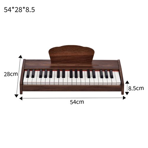 37-Key Digital Piano Keyboard—Foldable Electronic Keyboard with USB Type-C Port (Wooden Construction)