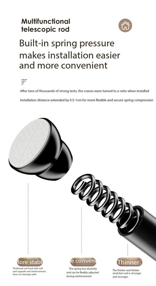 No-Drill Telescopic Tension Rod Adjustable Curtain Shower Clothes Drying Pole for Home Closet Kenya
