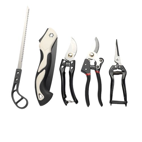 Gardening Tools Set 5 in 1, Pruning Shears & Folding Saw Kit, Plant Trimming Scissors Garden Cutter for Fruit Tree, Flower Plant