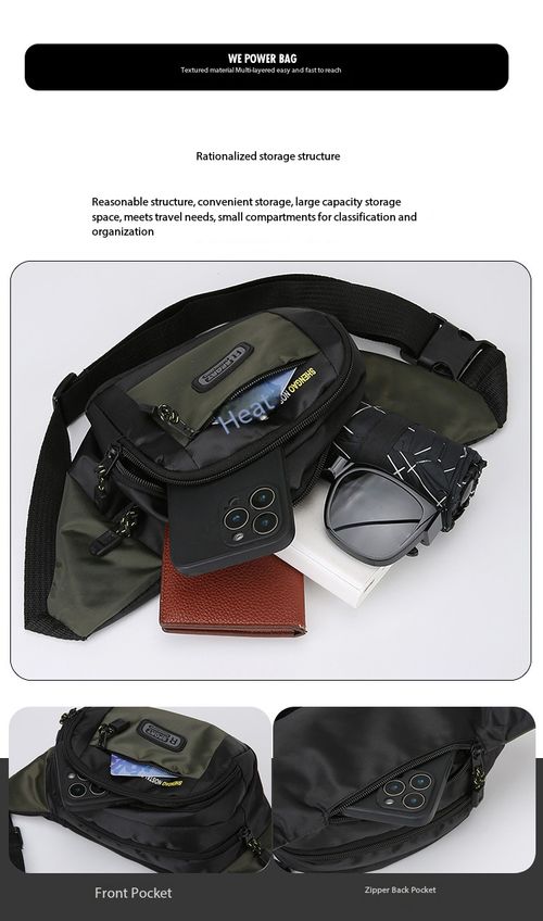 Unisex Water‑Resistant Multi‑Purpose Waist Bag, Adjustable Crossbody Chest Fanny Pack with Multiple Pockets