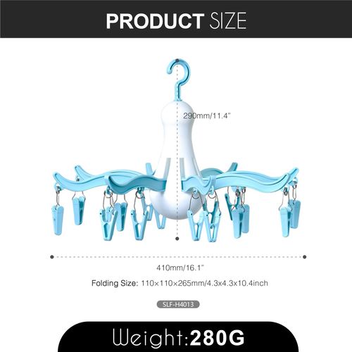 Multipurpose Hanging Laundry Dryer with 16 Clothespins | Portable Underwear Socks Drying Hanger, Wholesale Available