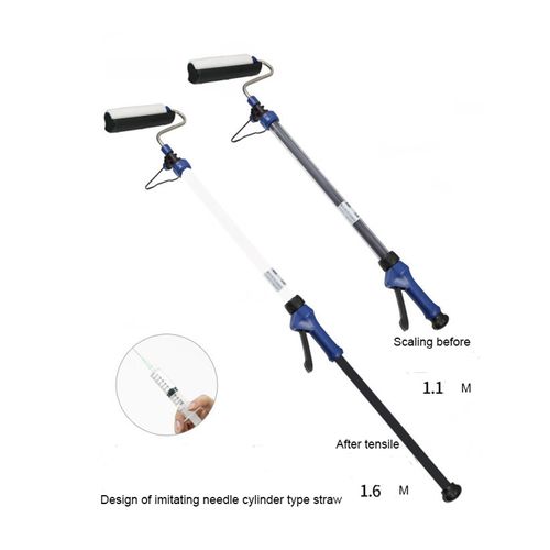 Self‑priming Paint Roller Brush Kit, Telescopic Handle Wall Painting Roller, Automatic Paint‑absorbing Decorating Roller with Extra Inner Wall Replacement Roller for Latex Paint