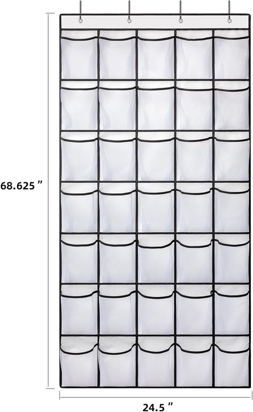 35-Pocket Over Door Shoe Organizer – Large Hanging Storage Bag for Shoes, Clothes & Home Items | Big Space Saver for   Bedroom & Closet