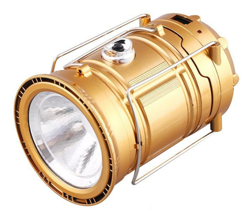 Solar Camping Lantern – 4-in-1 Rechargeable LED Light with USB & Solar Charging