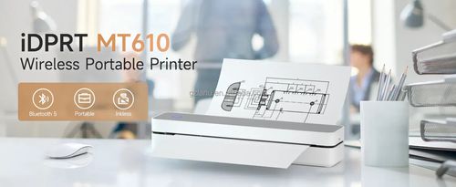Wireless Bluetooth Portable Thermal Printer No Ink Document Photo Printer for A4 Paper Home Office School Students