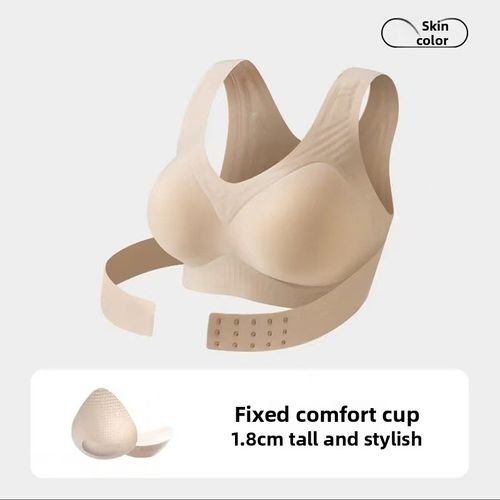 3PC Seamless Nylon Women Posture Corrector Sports Bra, Push Up Anti-Sagging Support Bra, Back Shaping Thin Wirefree Everyday Underwear