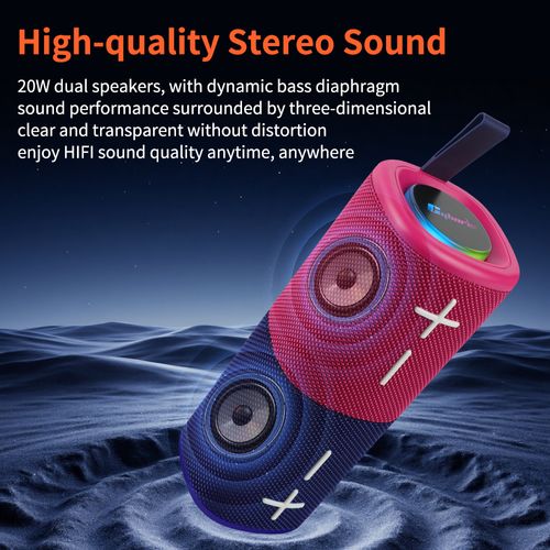 2-in-1 Magnetic Detachable 20W Wireless Speaker – Color-Blocked, Waterproof, Split-Design TWS Portable Speaker for Home and Outdoor Use