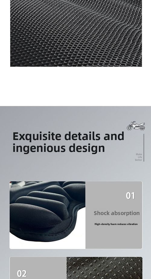 3D Shock-Absorbing Motorcycle Seat Cushion Breathable Heat-Resistant Cover for Long Rides Kenya