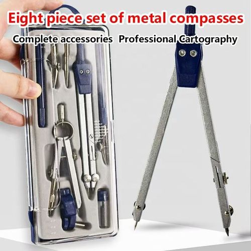 Student Supplies Kit (7-piece technical drawing kit, multi-function calculator, and 12 water-based pens)
