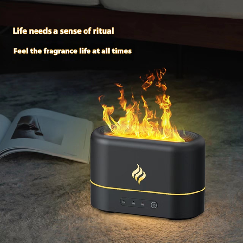 Flame Aroma Diffuser — 7-Color LED Ultrasonic Humidifier & Essential Oil Diffuser | Home Ambiance Light