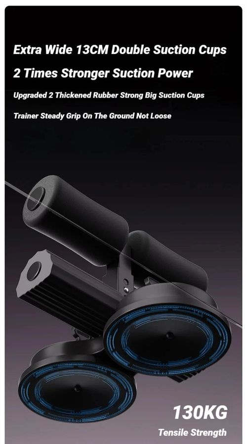 Adjustable Abdominal Sit up Equipment with Suction Cups Ankle Support Fitness Workout Sports Exercise Aids for Home Indoor Use