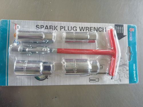 5Pcs T‑Handle Spark Plug Socket Wrench Set, 14 16 18 21mm Universal Removal Tool for Car & Motorcycle Repair