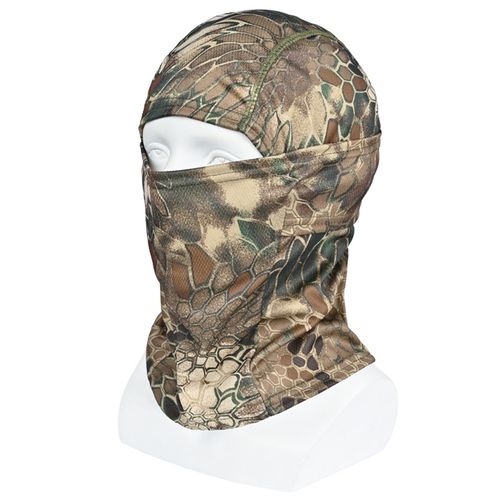 5PCS Camouflage Balaclava Face Mask UV Protection Men Women Sun Hood Tactical Motorcycle Fishing Hiking Cycling Neck Gaiter Breathable Bandana Summer Cooling Gaiter for Multifunctional Windproof Sports