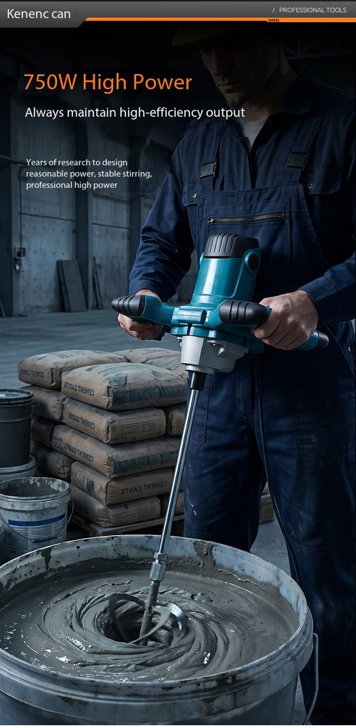 Powerful 6‑Speed Adjustable Electric Mixer for Construction & Home Use