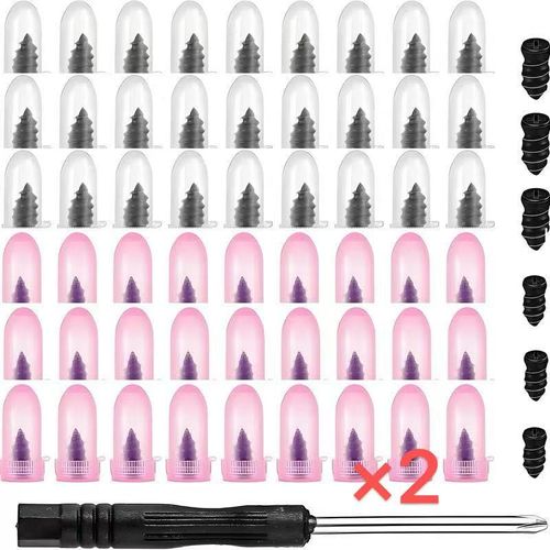 60 Counts Tire Repair Nails Self-Tapping Screw Rubber Screw Tool