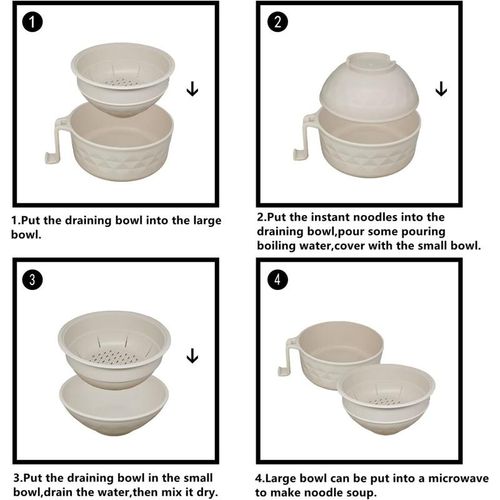 MIUVA Ramen Bowl Set, includes chopsticks, 33 oz capacity, microwave-safe, suitable for both men's and women's dormitories.