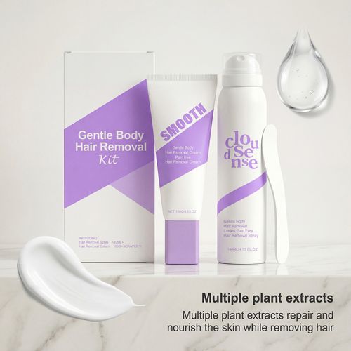Bikini Pain-Free Hair Removal Cream for Sensitive Skin, Hypoallergenic Formula-Gentle & Fast-Acting Depilatory with Citrus Scent, Aloe & Hyaluronic Acid for Soothing Care, Suitable for Men & Women