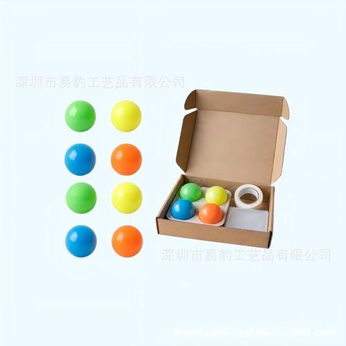Stress-relieving glow-in-the-dark sticky ball set