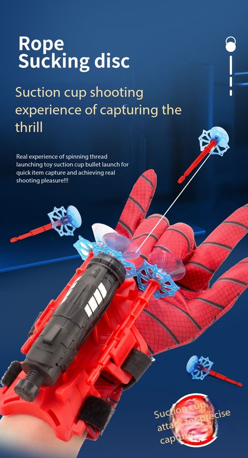 Spider Web Shooter Glove Toy Suction Cup Soft Bullet Launcher Role Play Gift for Boys Kenya