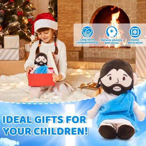 Yelakey Jesus Plush Toy - 11.8 Inch Soft and cuddly stuffed toy for kids and adults, lovely plush gift, religious thanksgiving christmas christian baptism gifts