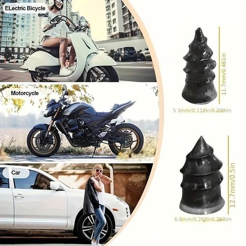 60 Counts Tire Repair Nails Self-Tapping Screw Rubber Screw Tool