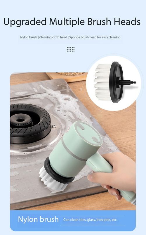 Multi Functional Electric Cleaning Brush with 6 Replaceable Brush Heads