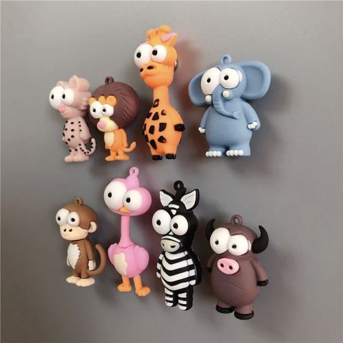8 Pcs Cute 3D Cartoon Animal Magnets