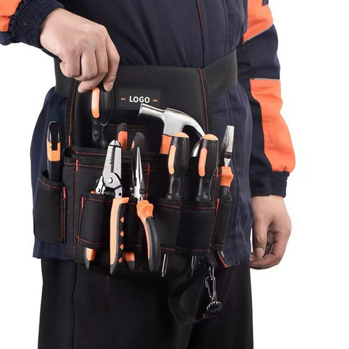 Multi-Pocket Electrician Tool Belt – Waterproof Oxford Cloth Waist Tool Bag | Heavy Duty Construction & Repair Tool  Pouch with Hammer Loop