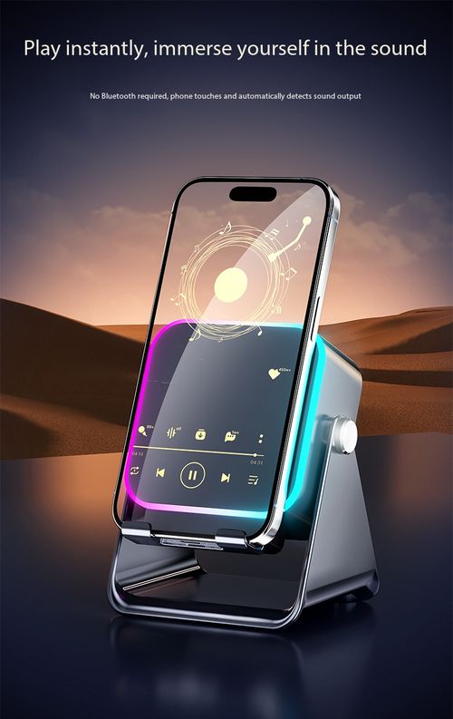 2-in-1 Wireless Sensor Speaker Phone Stand 20W Subwoofer RGB Light Desktop Audio Dock for Kenya