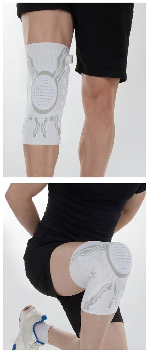 Pair Of Knob Adjustable Silicone Knee Support