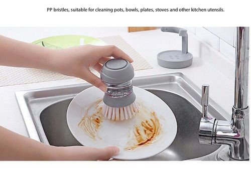 Liquid Storage Dish Washing Brush with Storage Base