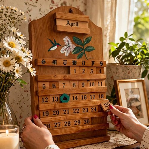 Festive Wooden Calendar, Wall Decor, DIY Assembly