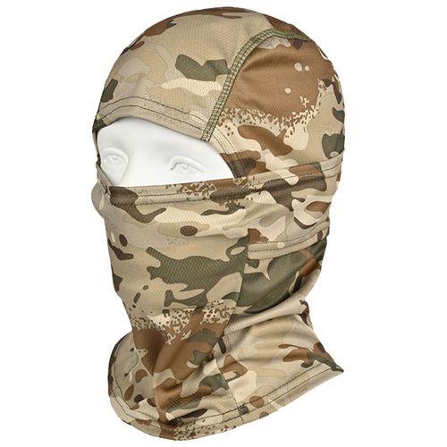 5PCS Camouflage Balaclava Face Mask UV Protection Men Women Sun Hood Tactical Motorcycle Fishing Hiking Cycling Neck Gaiter Breathable Bandana Summer Cooling Gaiter for Multifunctional Windproof Sports