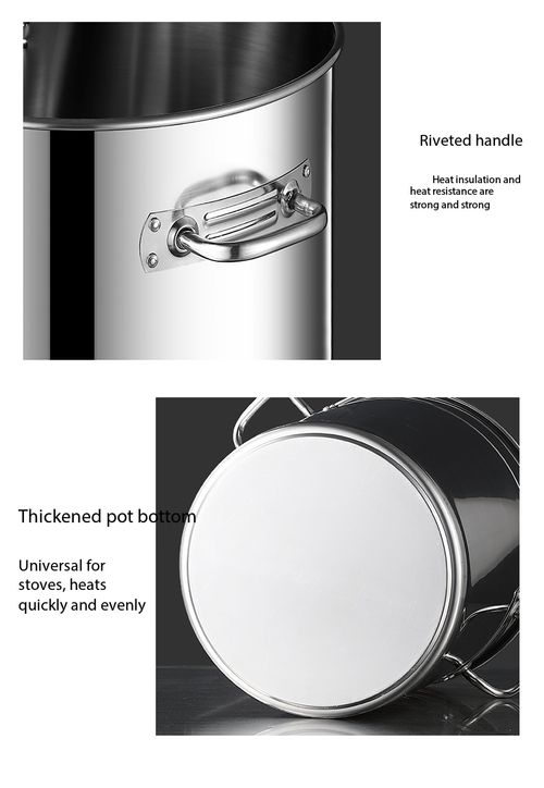 30cm×30cm Thickened Stainless Steel Stock Pot With Lid