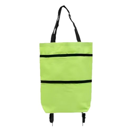 Foldable Wheeled Shopping Tote Bag, Retractable Pull Handle, Portable Grocery Cart Bag,