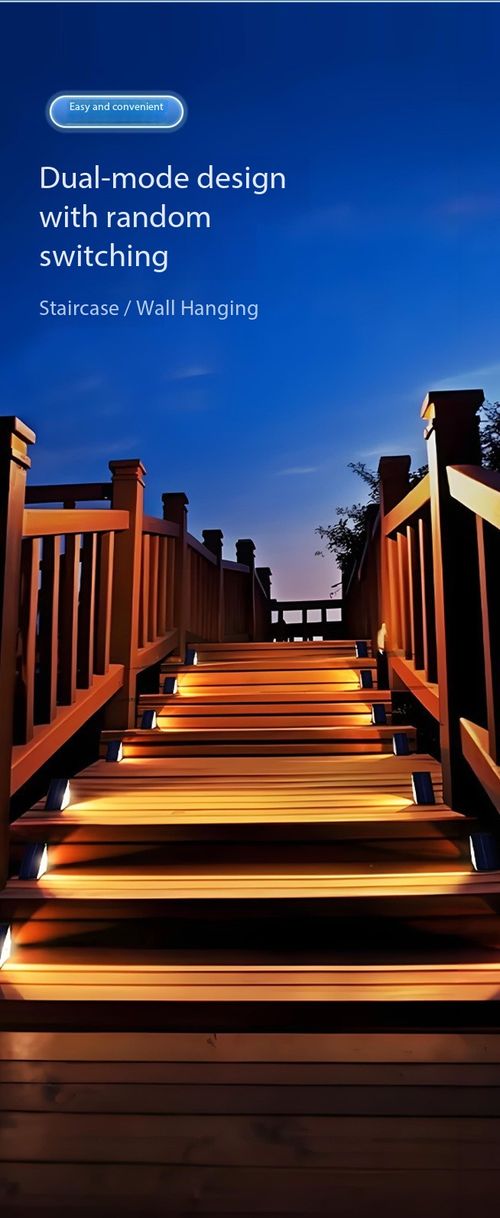 2‑Pack Solar Triangular Stair Lights, Outdoor Waterproof Auto On‑Off Step Wall Lamp
