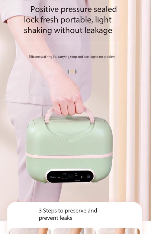 Electric Heating Lunch Box 1.2L Portable Food Warmer with Timer Touch Control for Office Workers Kenya
